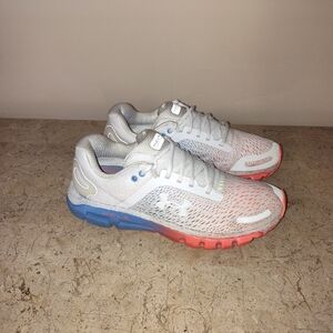 Under Armour White and Red Athletic Shoes